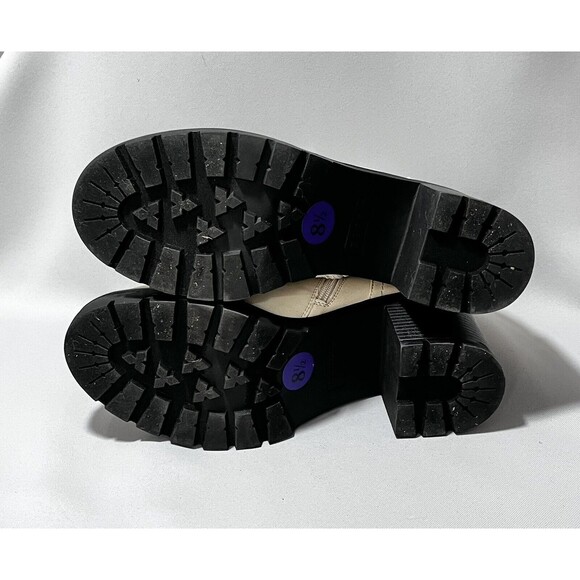 Espirit Leather Blend Chunky Zip Lace Up Boots Faux Fur Trim Sz 8.5 M - Picture 6 of 10